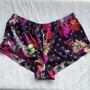 Victoria's Secret Black Floral & Star Sleep Shorts